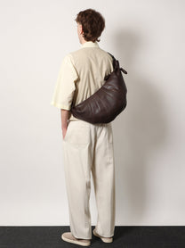 Large Croissant Leather Shoulder Bag