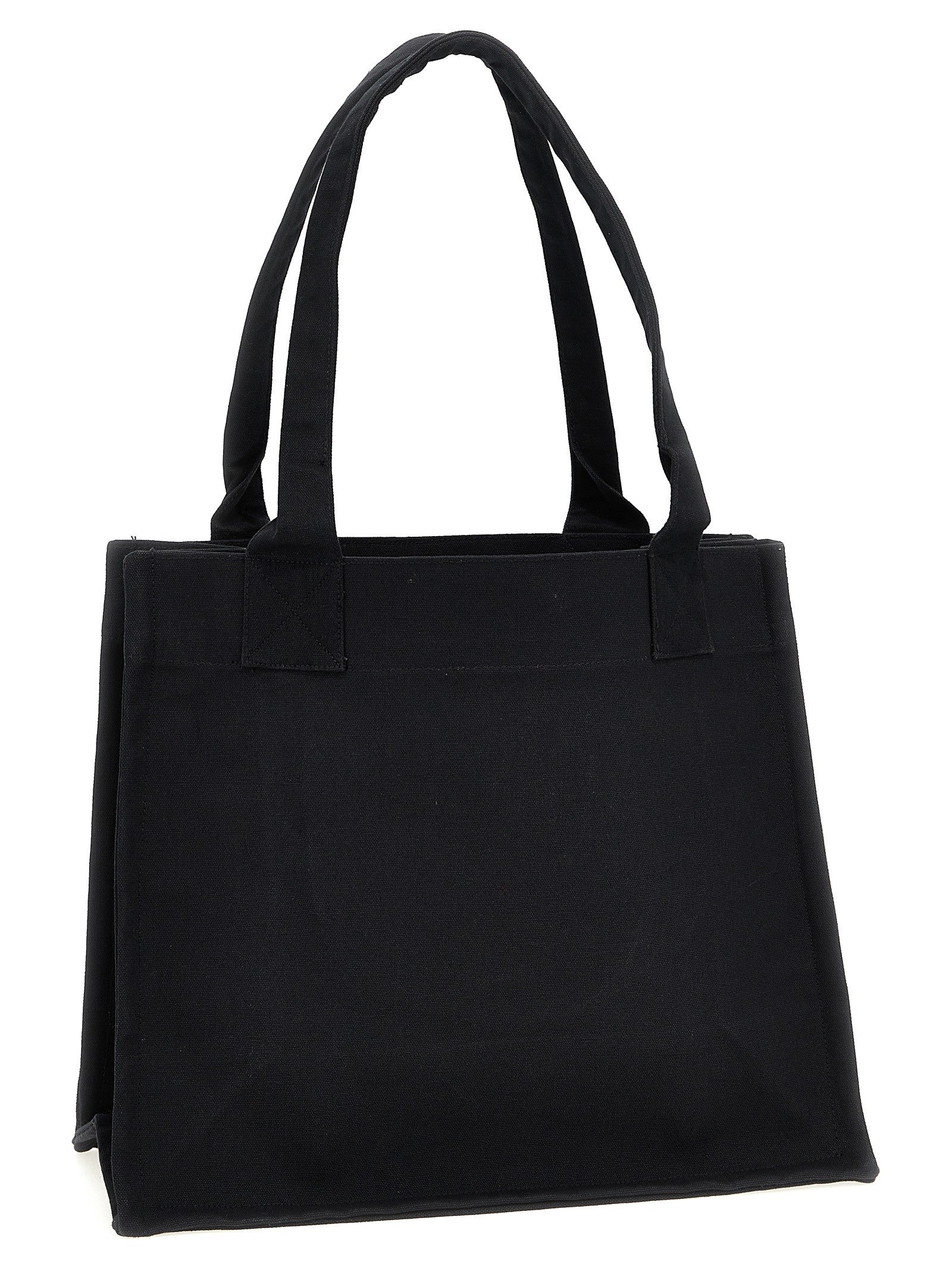 Ganni Large Easy Shopper Contrasted Shopping Bag White
