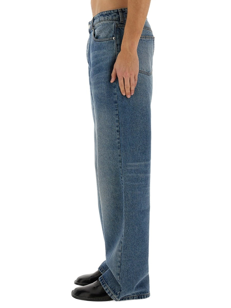 Ami Paris Men's Jeans Large Fit Blue