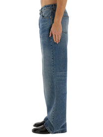 Ami Paris Men's Jeans Large Fit Blue