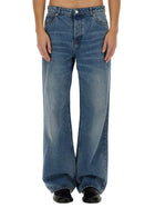Ami Paris Men's Jeans Large Fit Blue