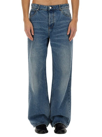 Ami Paris Men's Jeans Large Fit Blue