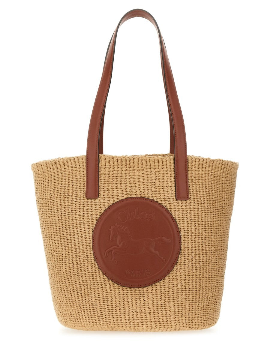 Chloé Women's Large Horse Medal Bag Beige