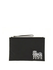 Kenzo Men's Large Kenzo Happy Tiger Clutch Black