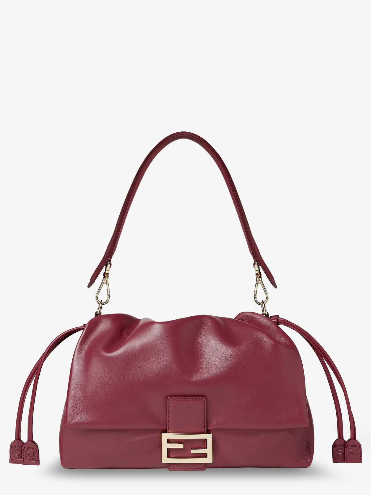 Fendi Women's Large Soft Leather Baguette Bag Red