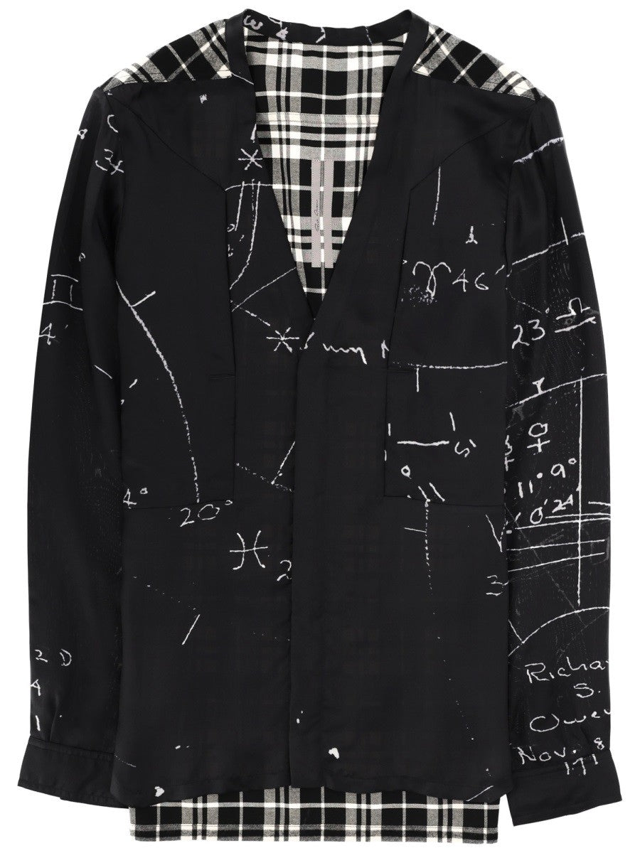 Rick Owens Men's Larry Fogpocket Shirt Multicolor