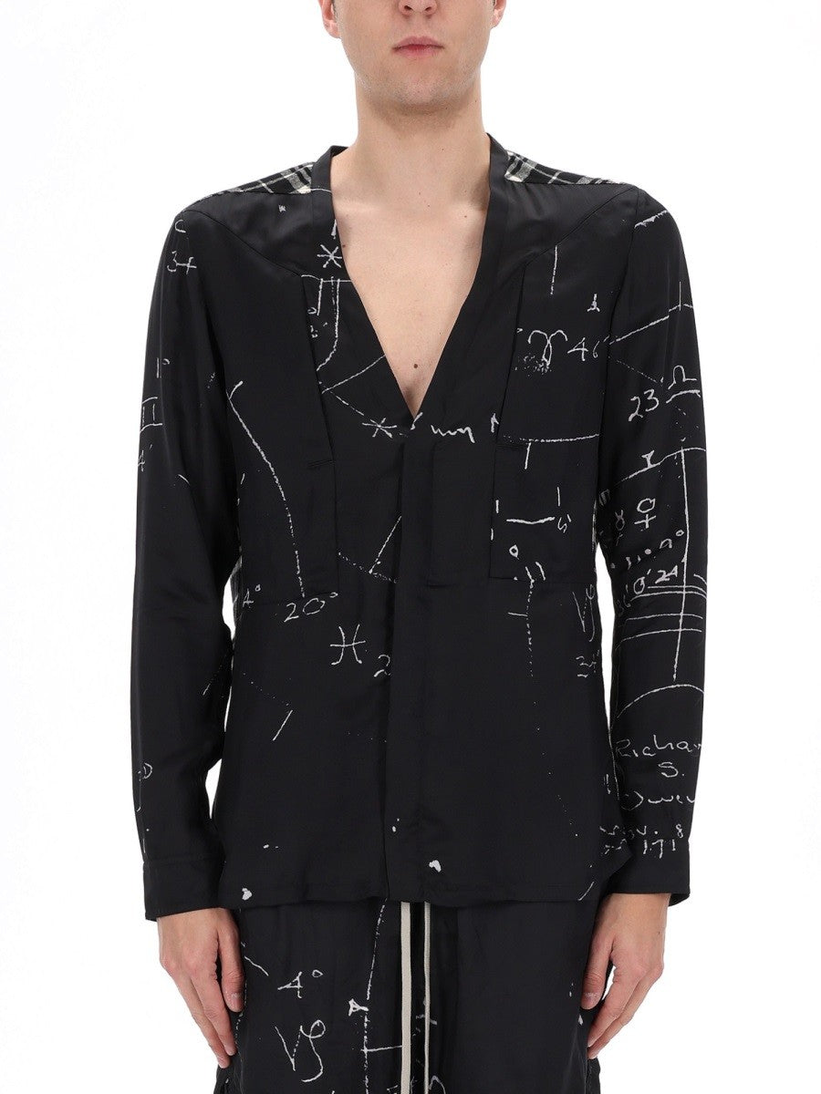 Rick Owens Men's Larry Fogpocket Shirt Multicolor