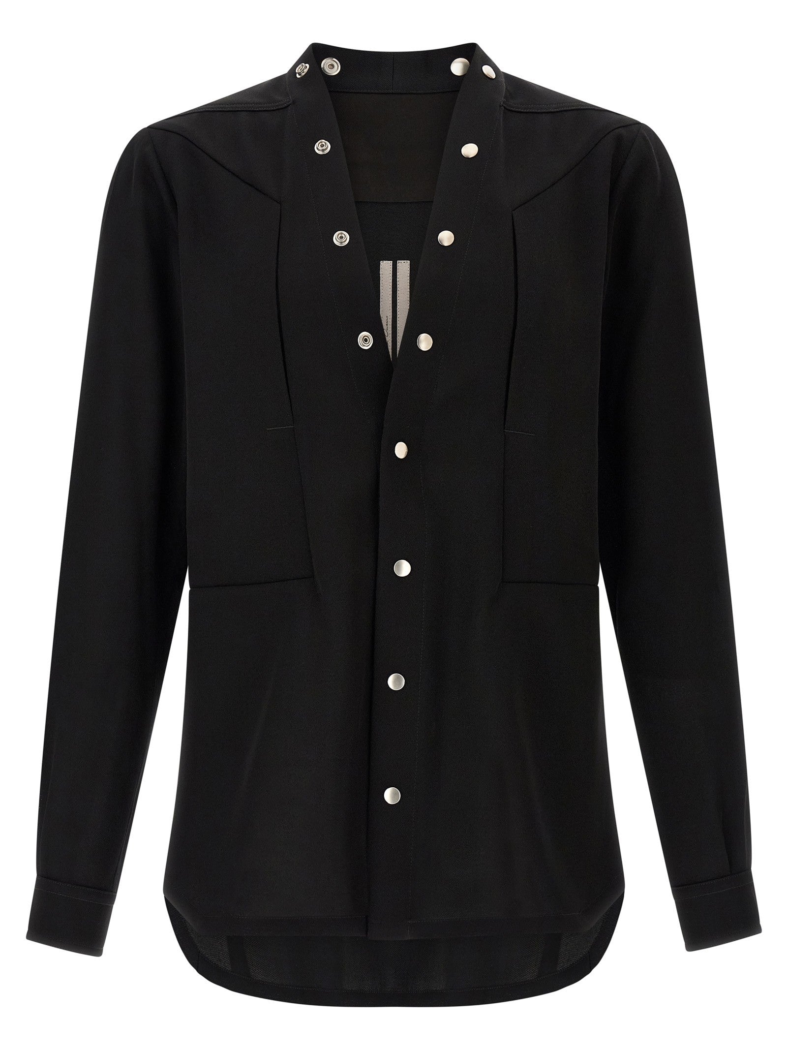 Rick Owens Larry Frogpocket Shirt Black