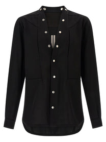 Rick Owens Larry Frogpocket Shirt Black