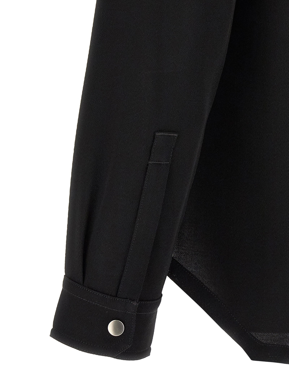 Rick Owens Larry Frogpocket Shirt Black, view 4