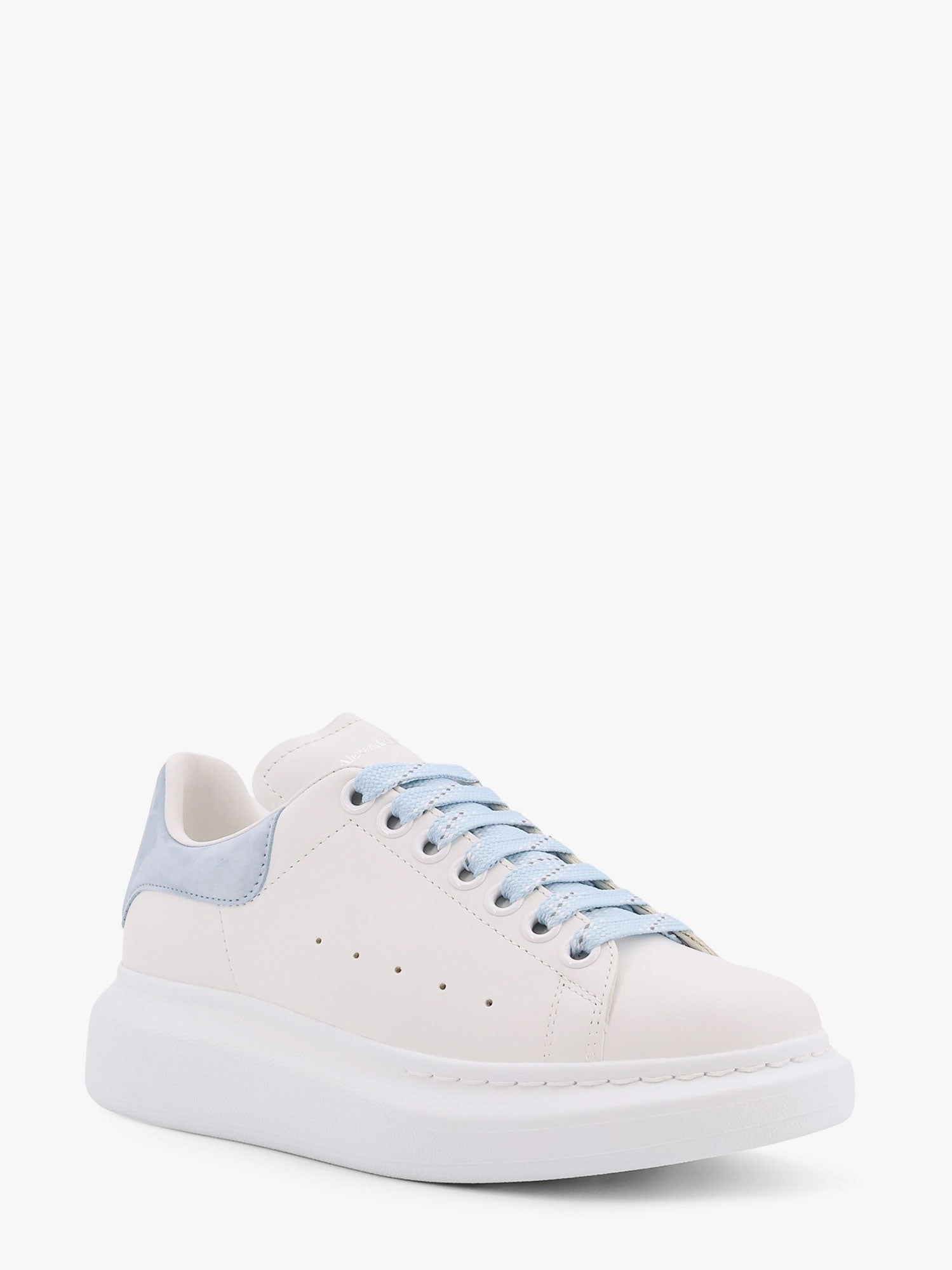 Alexander McQueen Women's Larry Low Top Leather Sneakers White