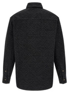 Casablanca Laser Monogram Denim Overshirt Black, view 2