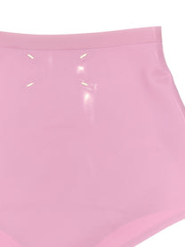 Maison Margiela Latex High Waist Briefs Blue