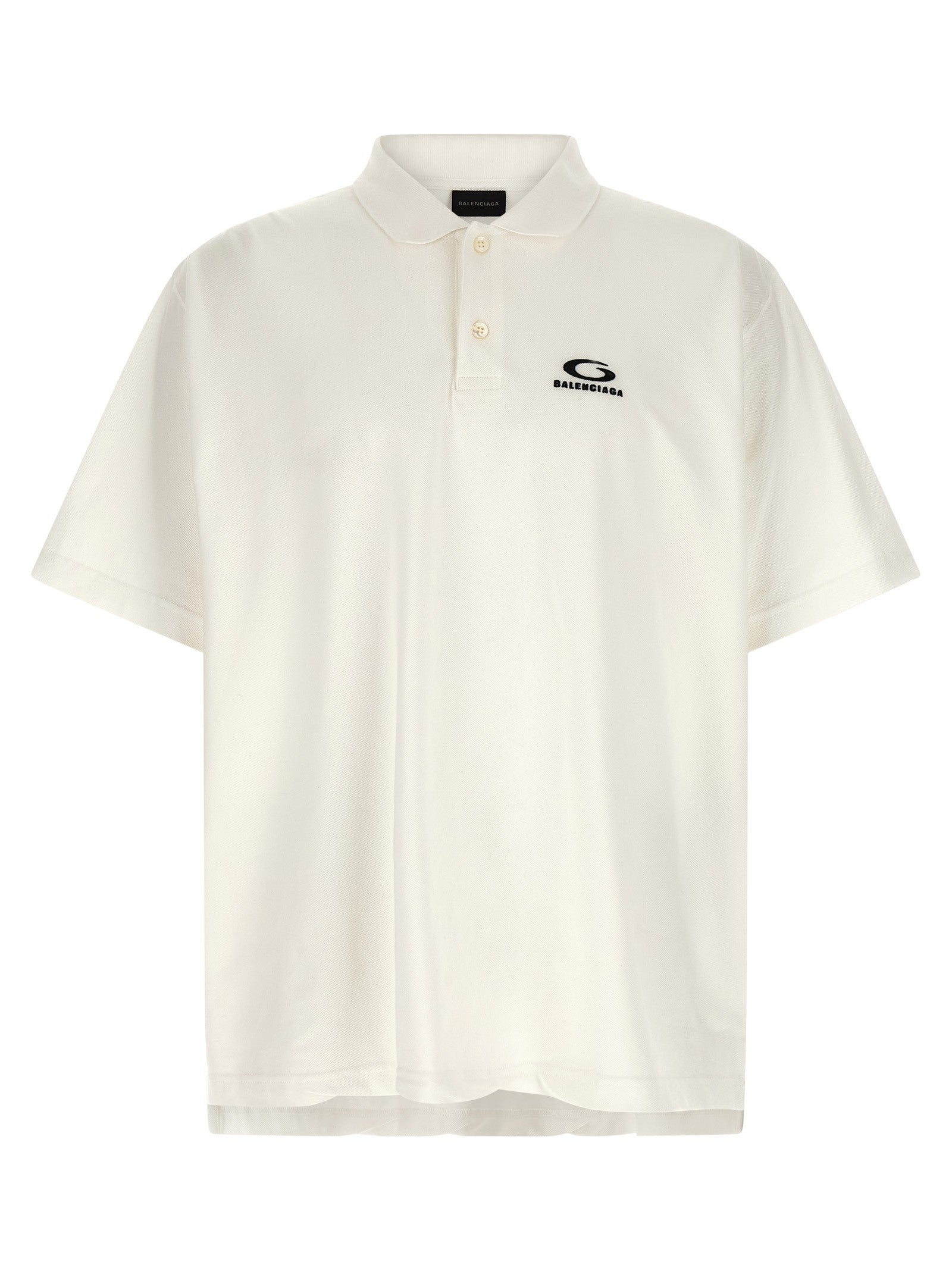 Balenciaga Laurel Classic Polo Shirt White
