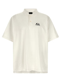 Balenciaga Laurel Classic Polo Shirt White