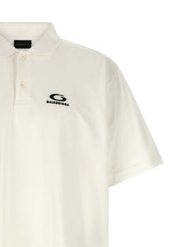 Balenciaga Laurel Classic Polo Shirt White