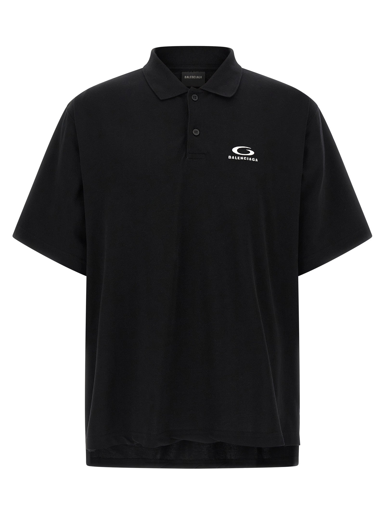 Balenciaga Laurel Classic Polo Shirt Black