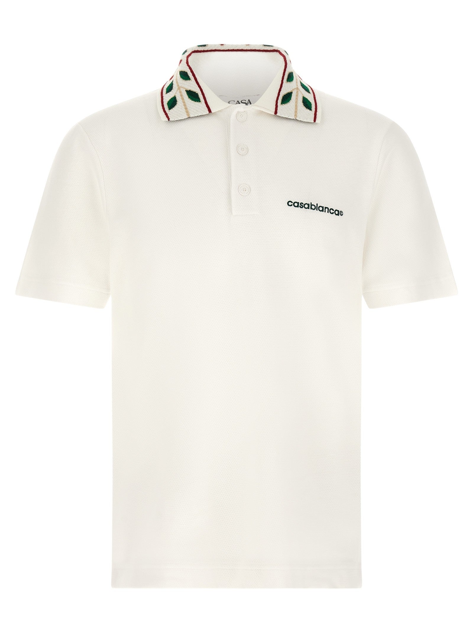 Casablanca Laurel Polo Shirt White