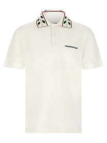 Casablanca Laurel Polo Shirt White