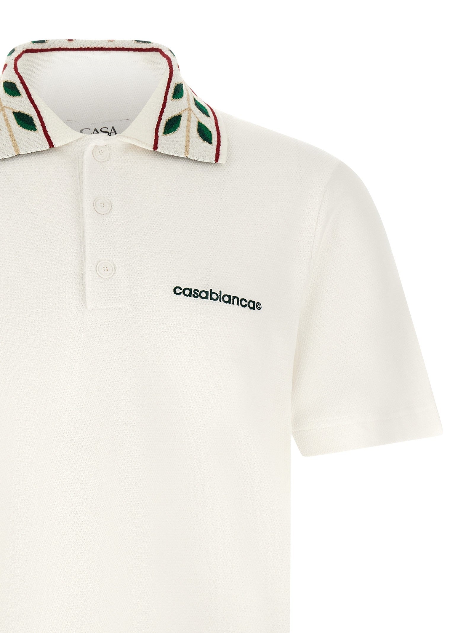 Casablanca Laurel Polo Shirt White