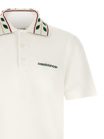 Casablanca Laurel Polo Shirt White