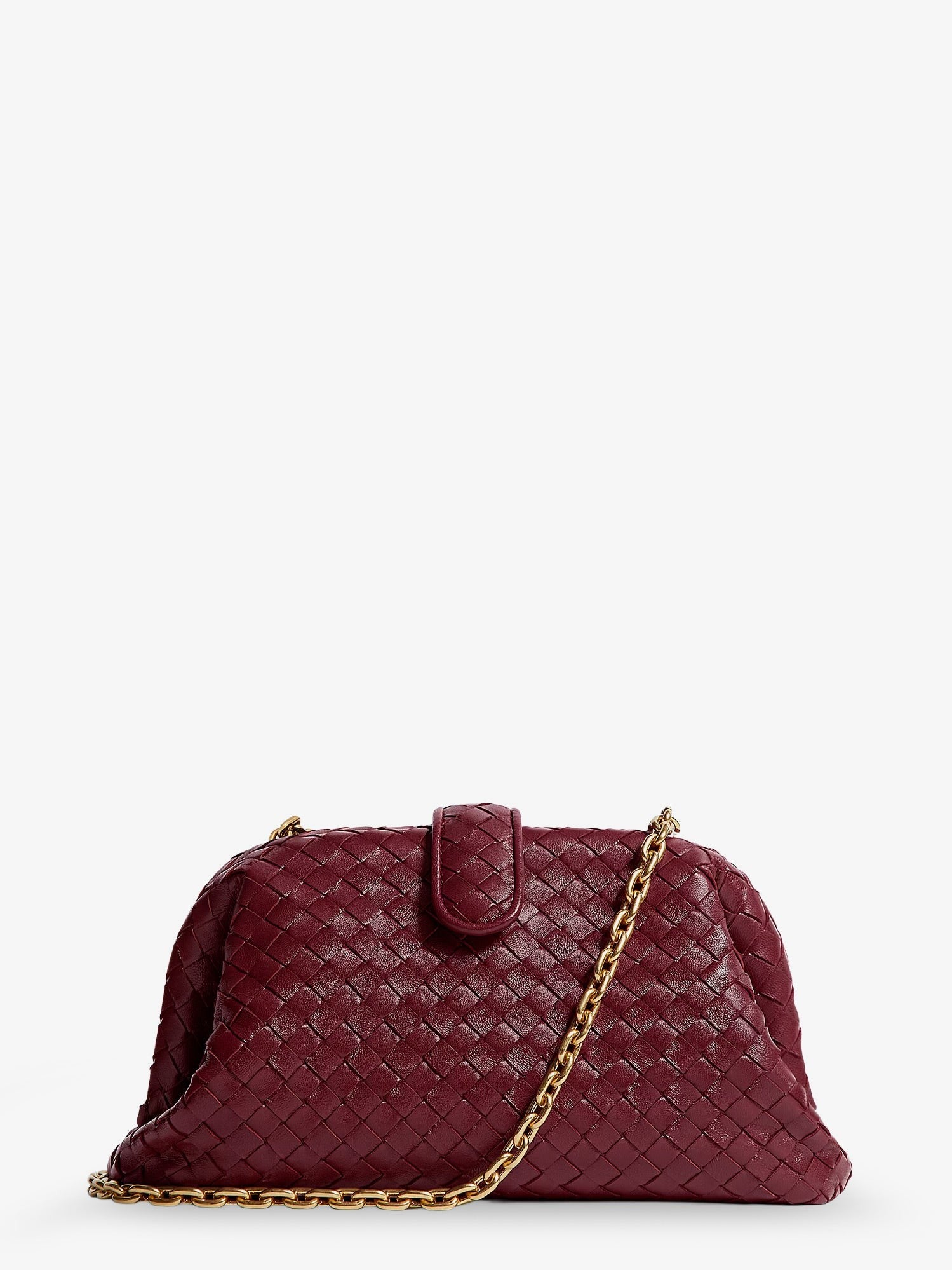 Bottega Veneta Women's Lauren Intrecciato Leather Handbag Red