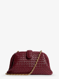 Bottega Veneta Women's Lauren Intrecciato Leather Handbag Red