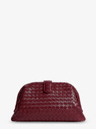 Bottega Veneta Women's Lauren Intrecciato Leather Handbag Red, view 2