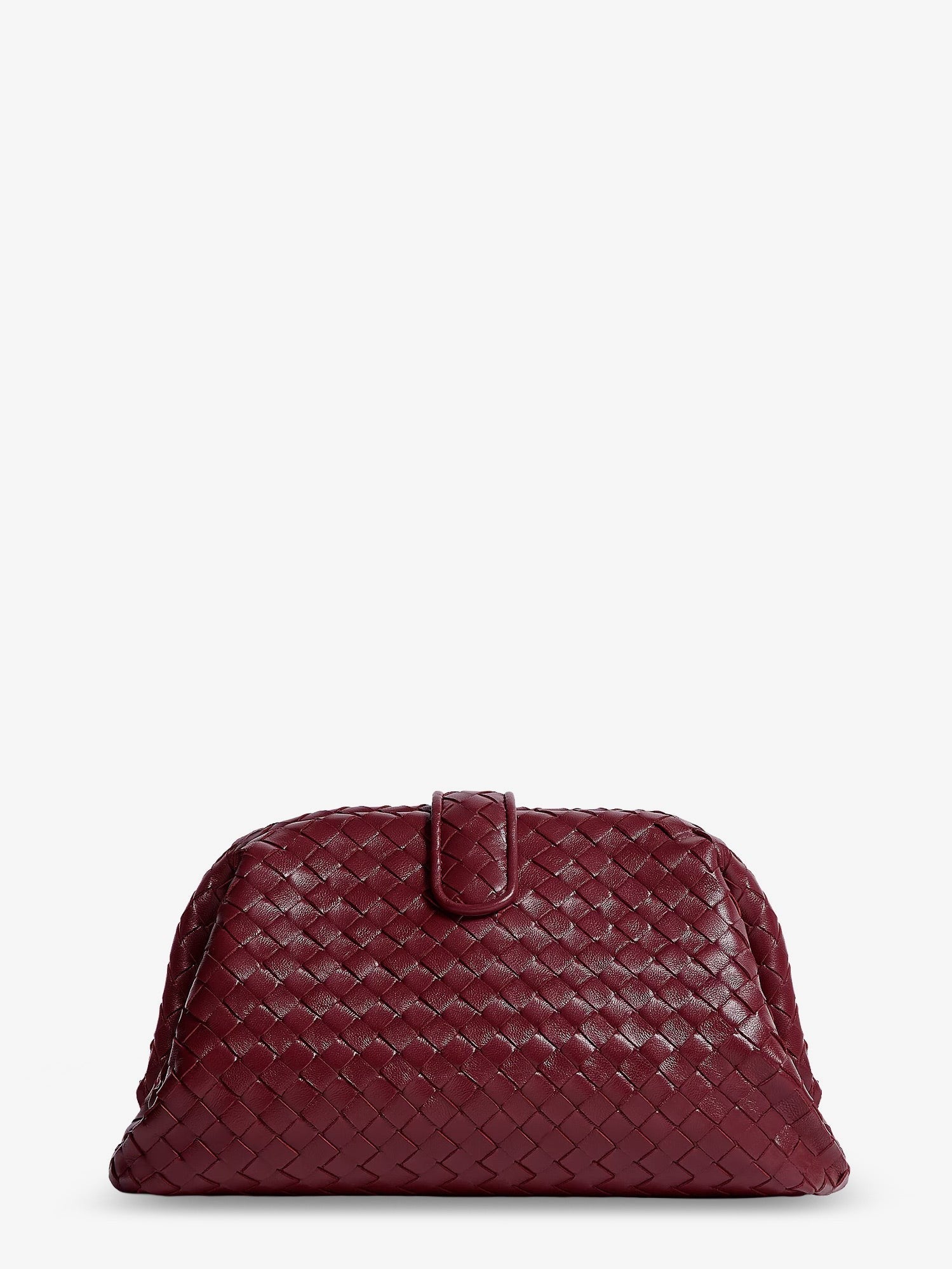 Bottega Veneta Women's Lauren Intrecciato Leather Handbag Red