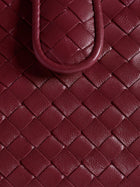 Bottega Veneta Women's Lauren Intrecciato Leather Handbag Red, view 5