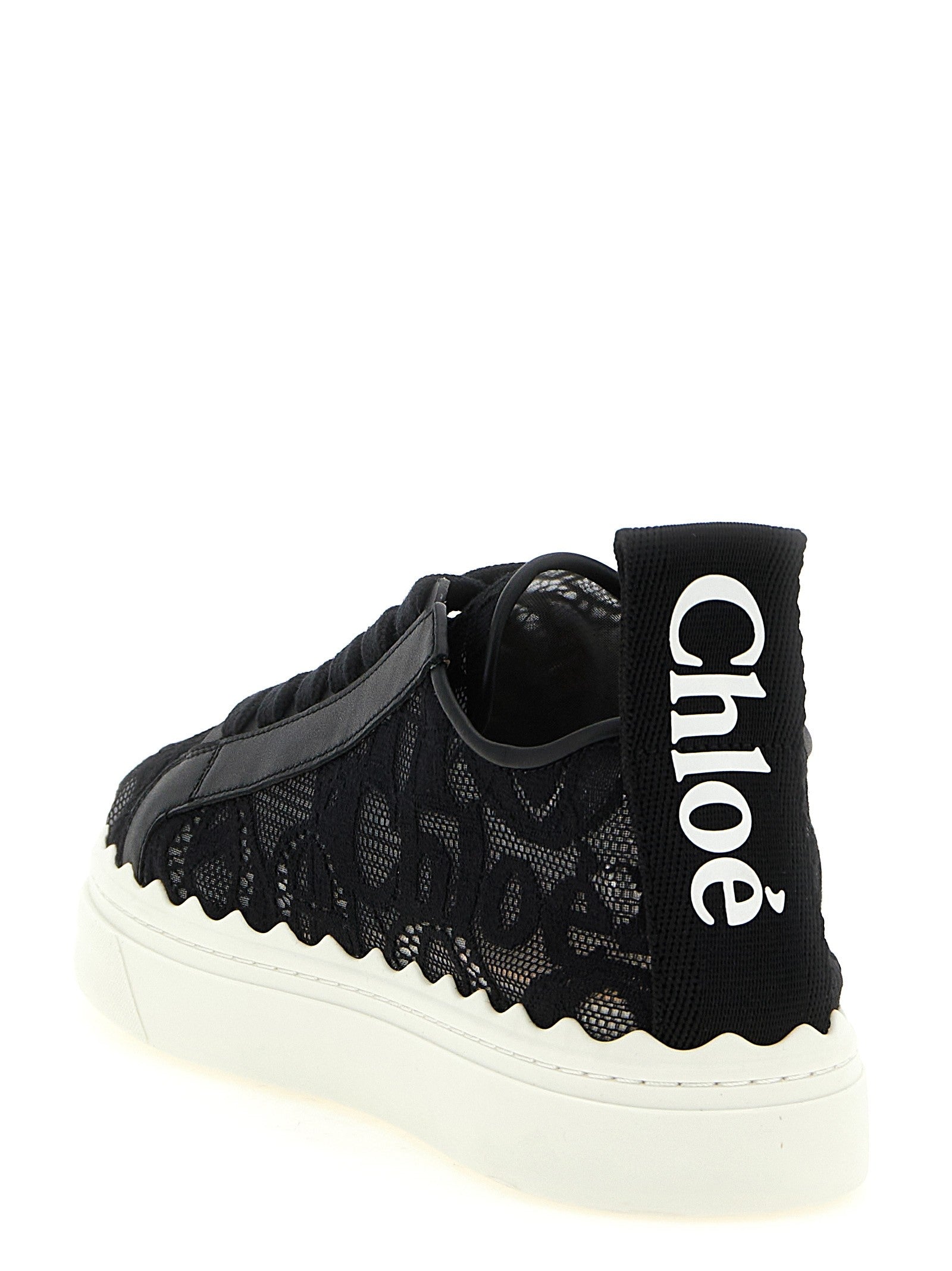 Chloé Lauren Lace Sneakers Black