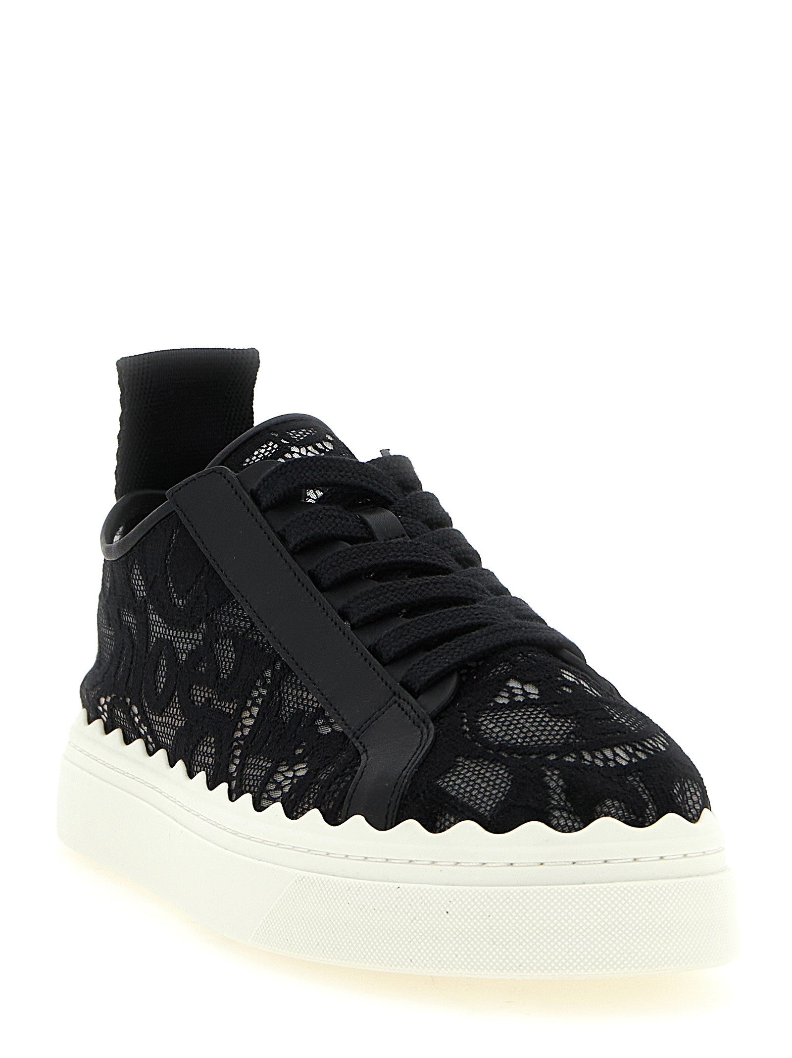 Chloé Lauren Lace Sneakers Black