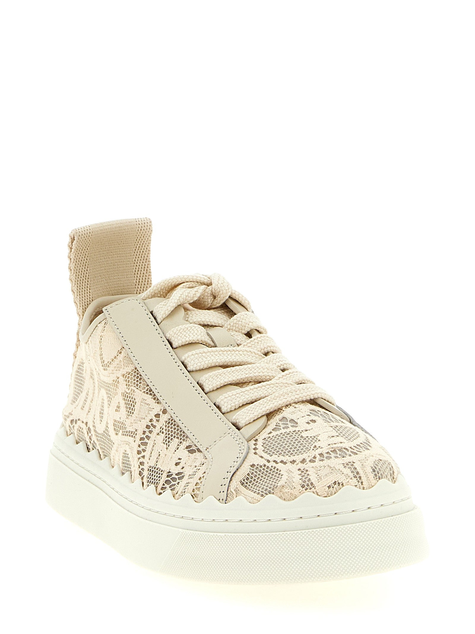 Chloé Lauren Low Top Sneakers Beige