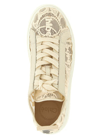 Chloé Lauren Low Top Sneakers Beige