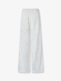 Pinko Women's Laurie Lace Trousers White