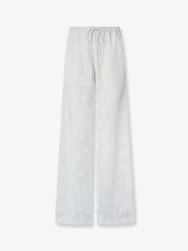 Pinko Women's Laurie Lace Trousers White