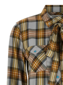 Chloé Lavaglière Checked Shirt Gold