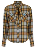 Chloé Lavaglière Checked Shirt Gold