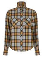 Chloé Lavaglière Checked Shirt Gold