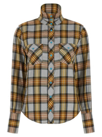 Chloé Lavaglière Checked Shirt Gold