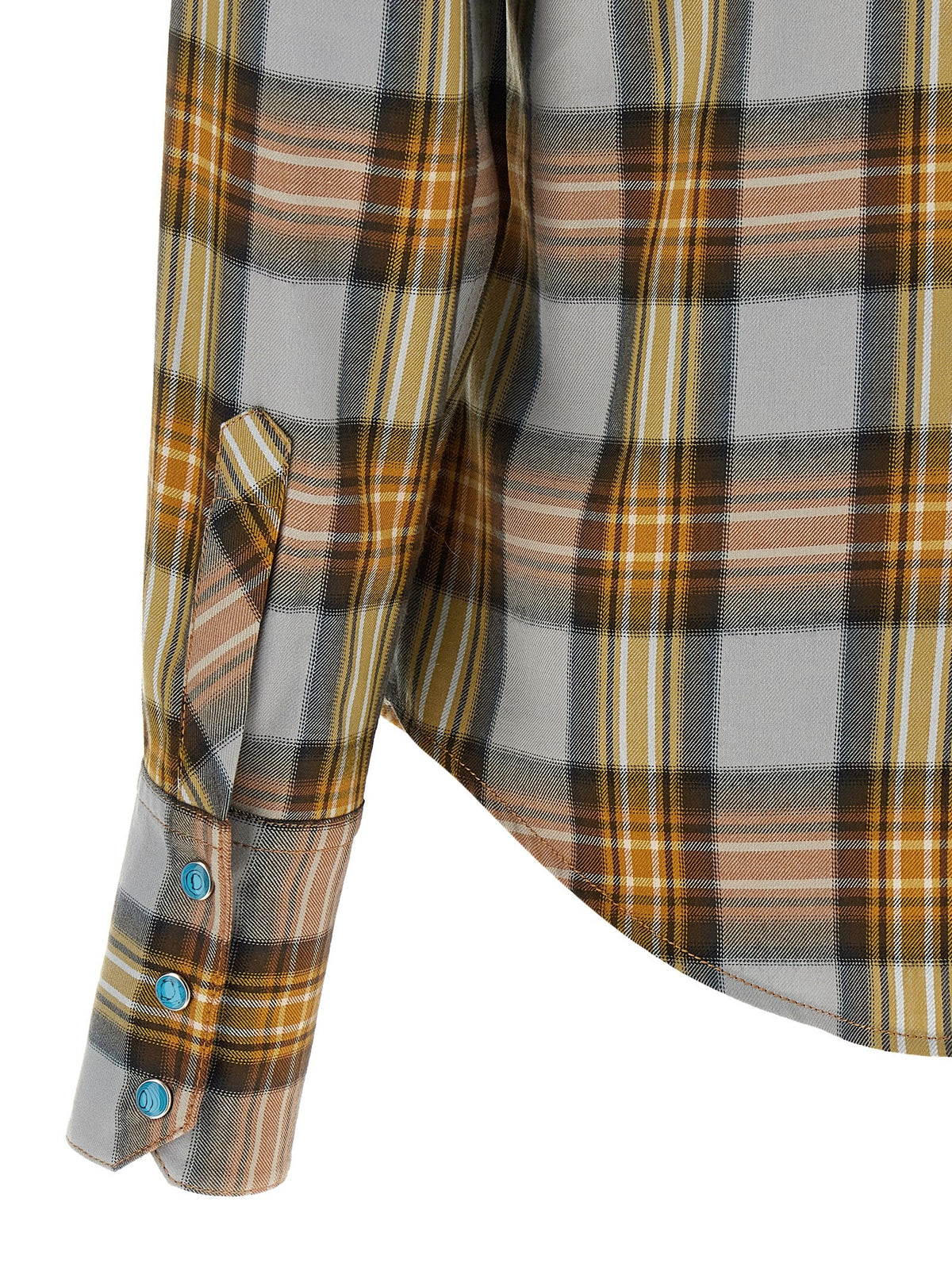 Chloé Lavaglière Checked Shirt Gold