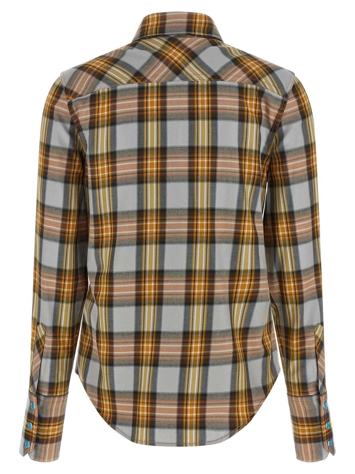 Chloé Lavaglière Checked Shirt Gold