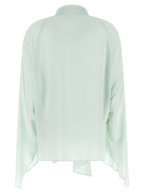 Stella McCartney Lavallière Collar Shirt Green