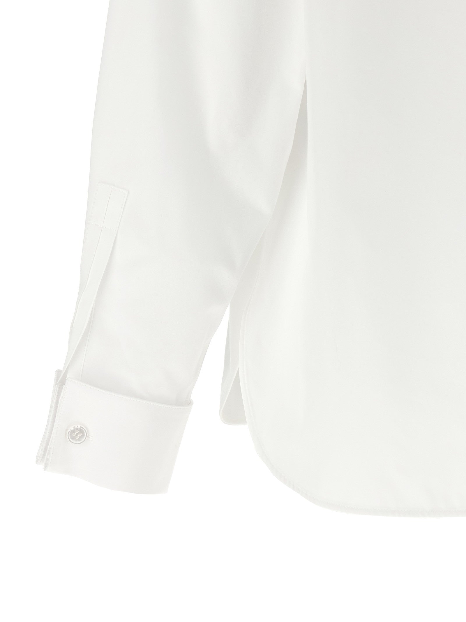 Saint Laurent Lavallière Collar Shirt White