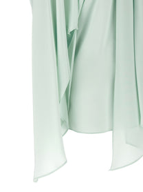 Stella McCartney Lavallière Collar Shirt Green