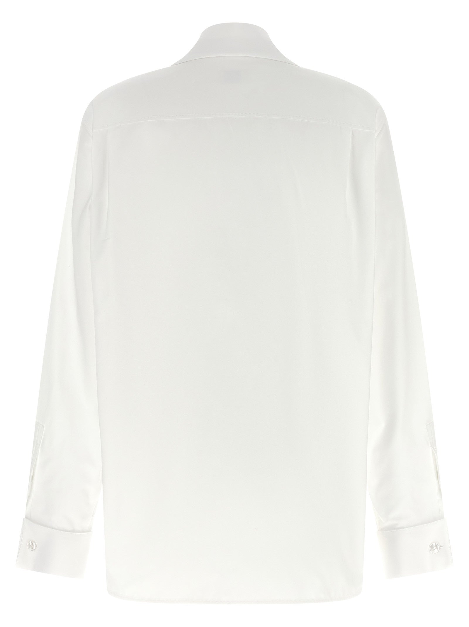 Saint Laurent Lavallière Collar Shirt White