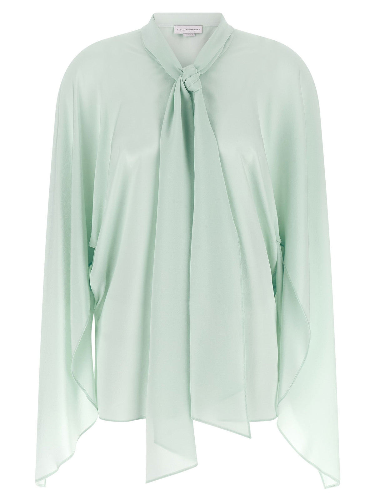 Stella McCartney Lavallière Collar Shirt Green