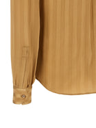 Saint Laurent Lavallière Neck Blouse Beige, view 4