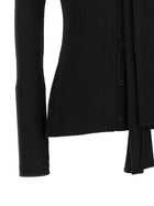 Toteme Lavallière Neck Cardigan Black