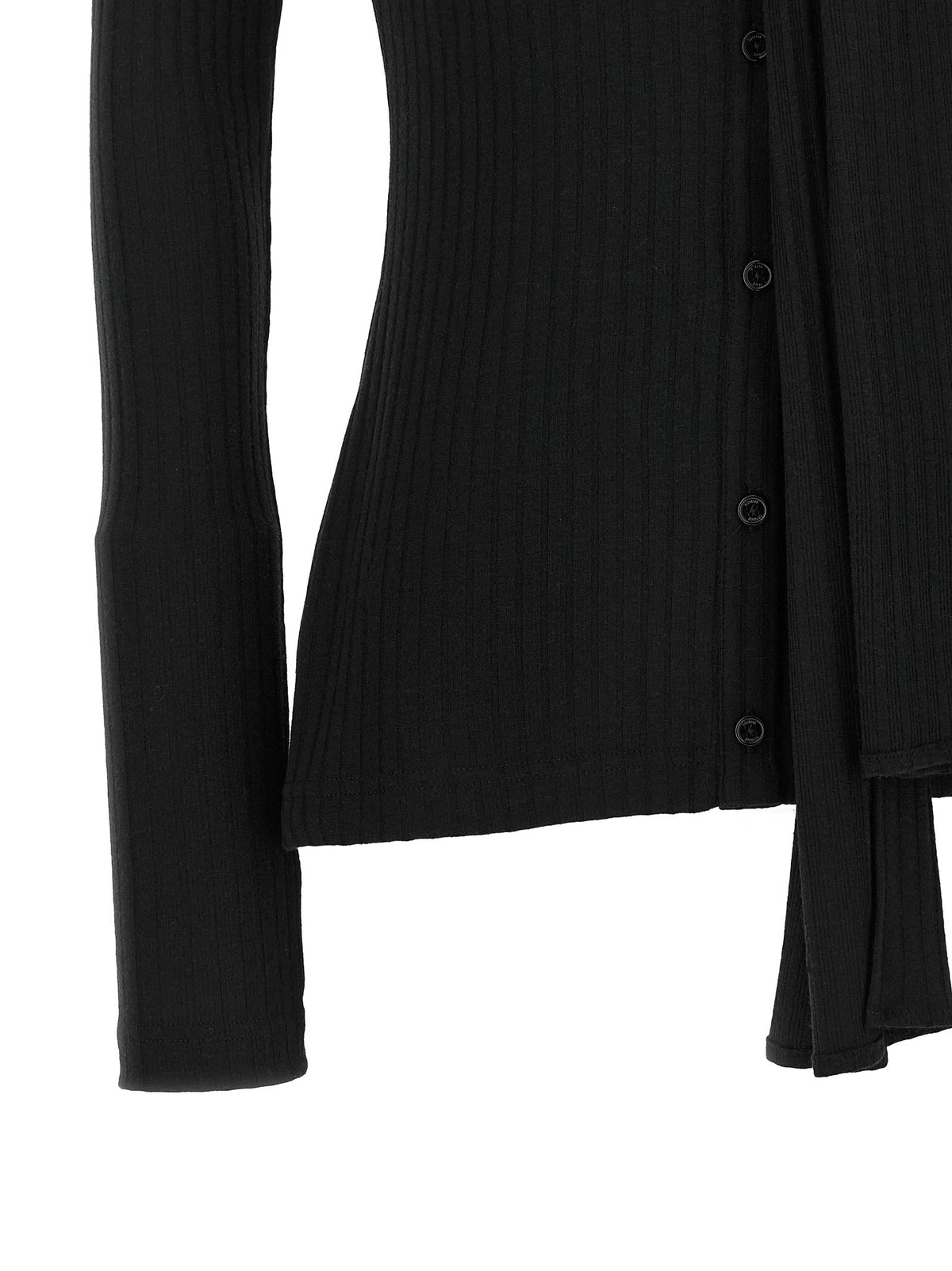Toteme Lavallière Neck Cardigan Black